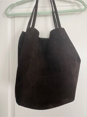 Madewell Dark Brown Suede Tote Bag